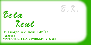 bela keul business card